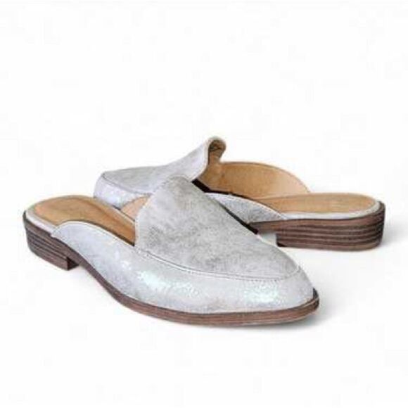 Madden Girl Silver Mules - Picture 1 of 7